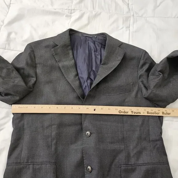 SUITSUPPLY Blazer Mens 42 Gray Sienna Single Breasted Suit Jacket Pure Wool Coat